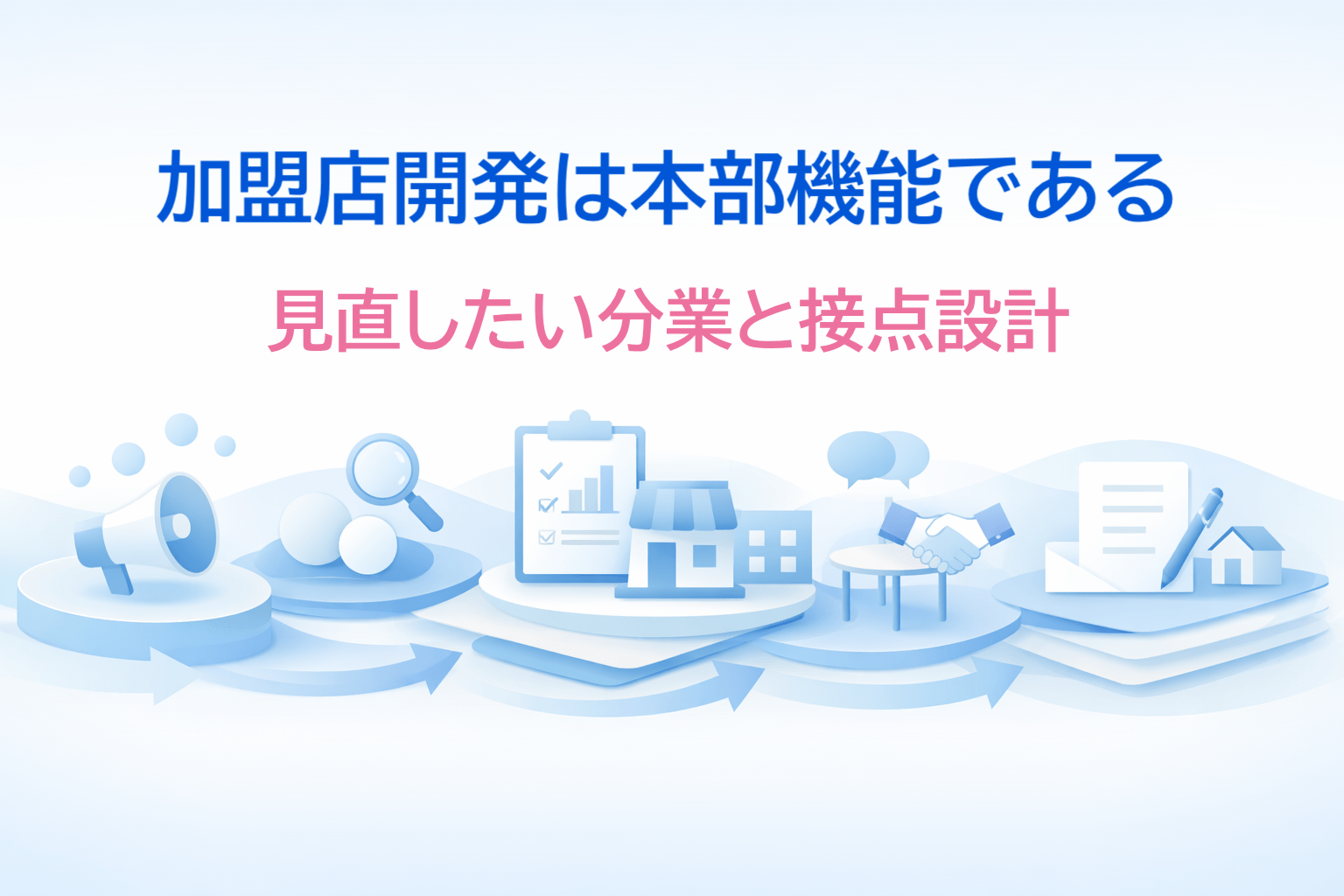 加盟店開発は本部機能である─ 本部で見直したい分業と接点設計