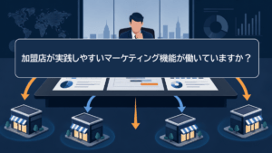 加盟店が実践しやすいマーケティング機能が働いていますか？ ― 本部の営業方針を、現場で動く施策に変える